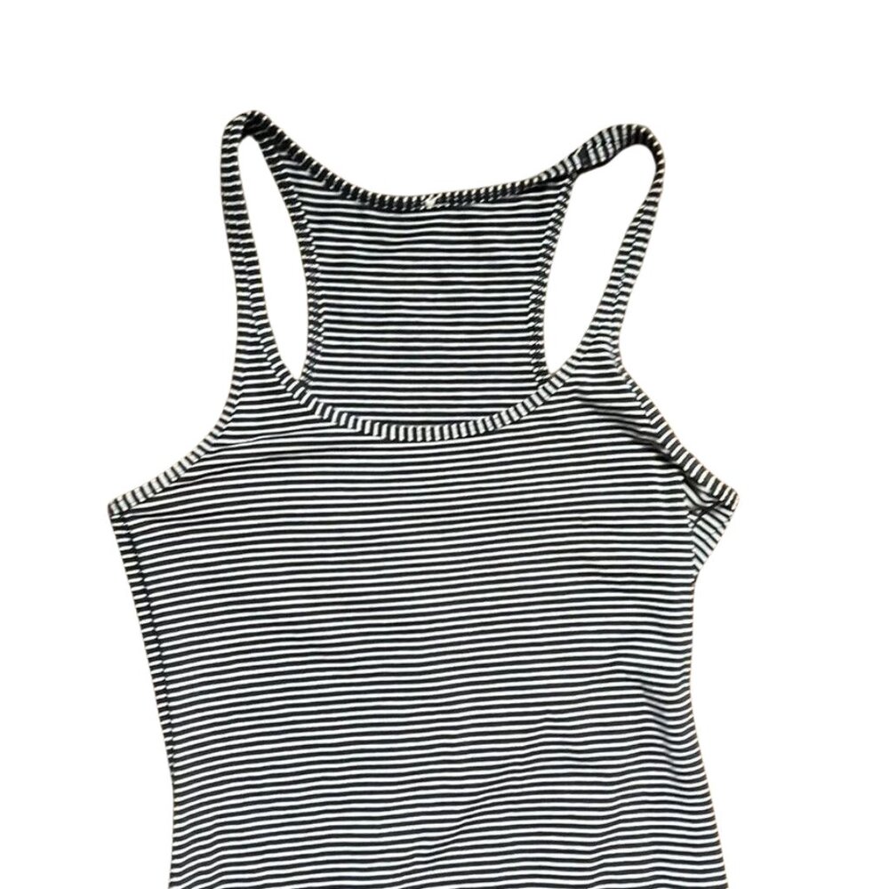 Lululemon Refresh Racerback Maxi Dress II Pima Cotton Size 4 Navy Stripe - Picture 3 of 9
